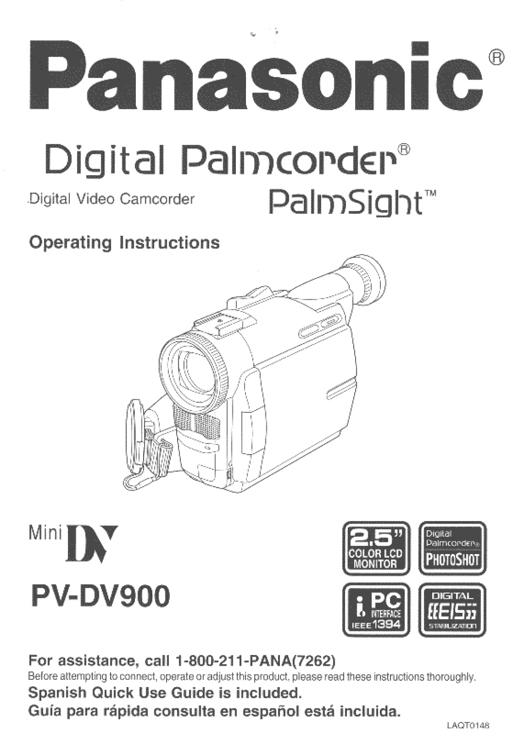 Panasonic PV-DV900 manual 