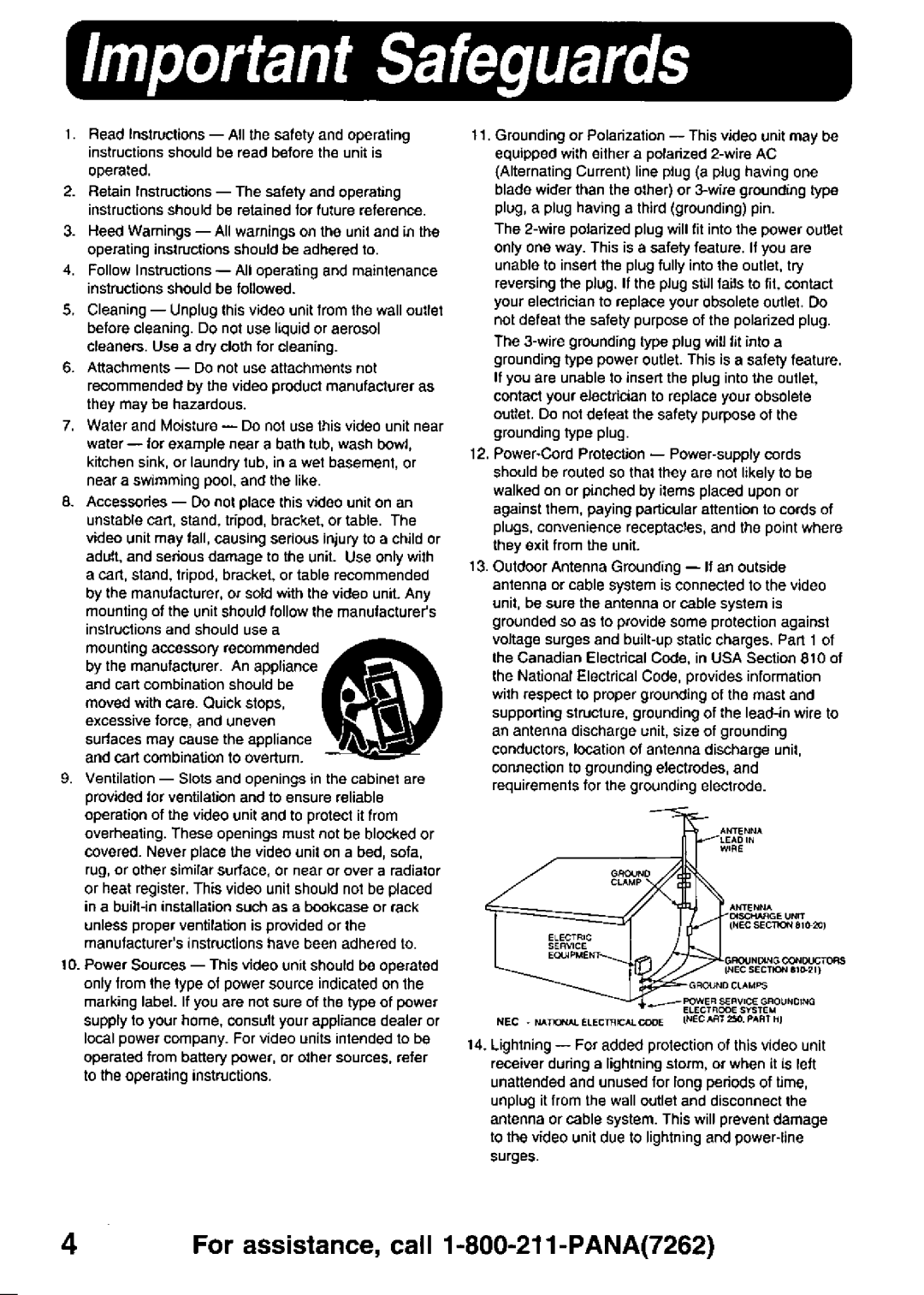 Panasonic PV-DV900 manual 