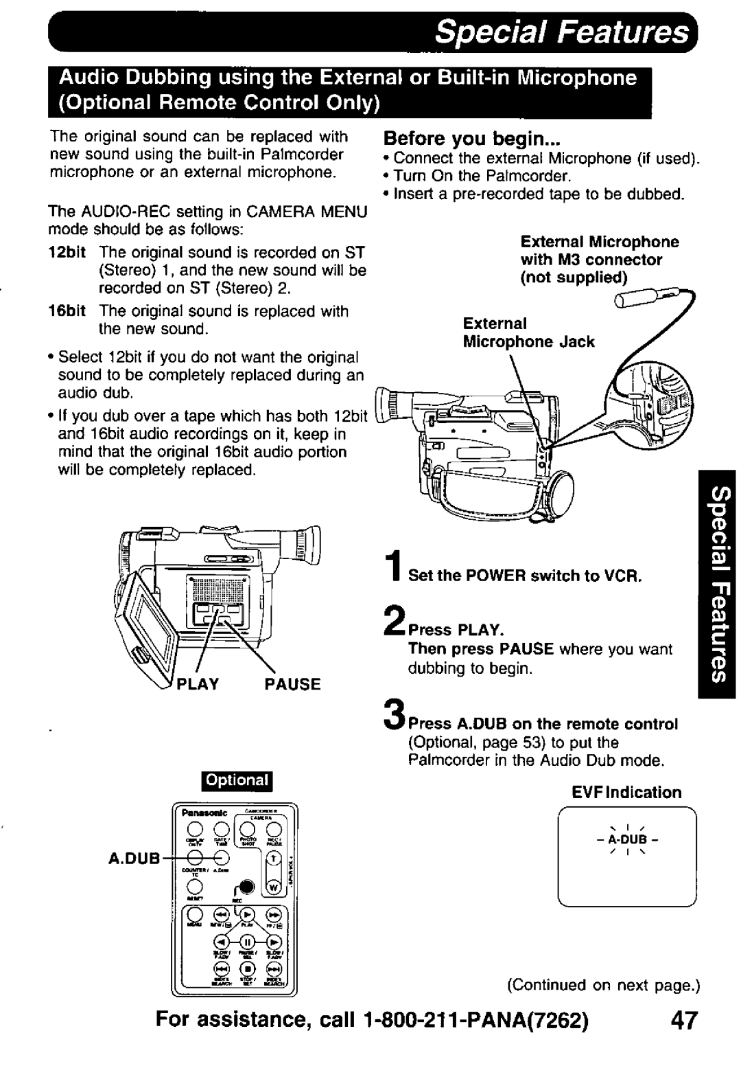 Panasonic PV-DV900 manual 