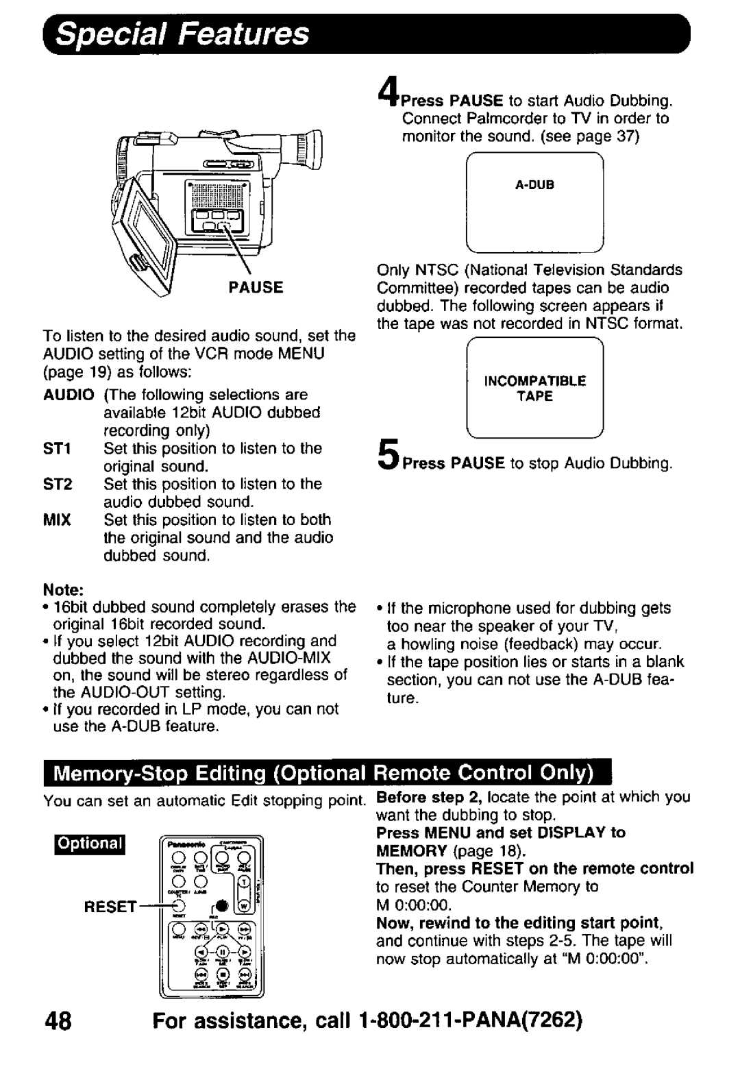 Panasonic PV-DV900 manual 