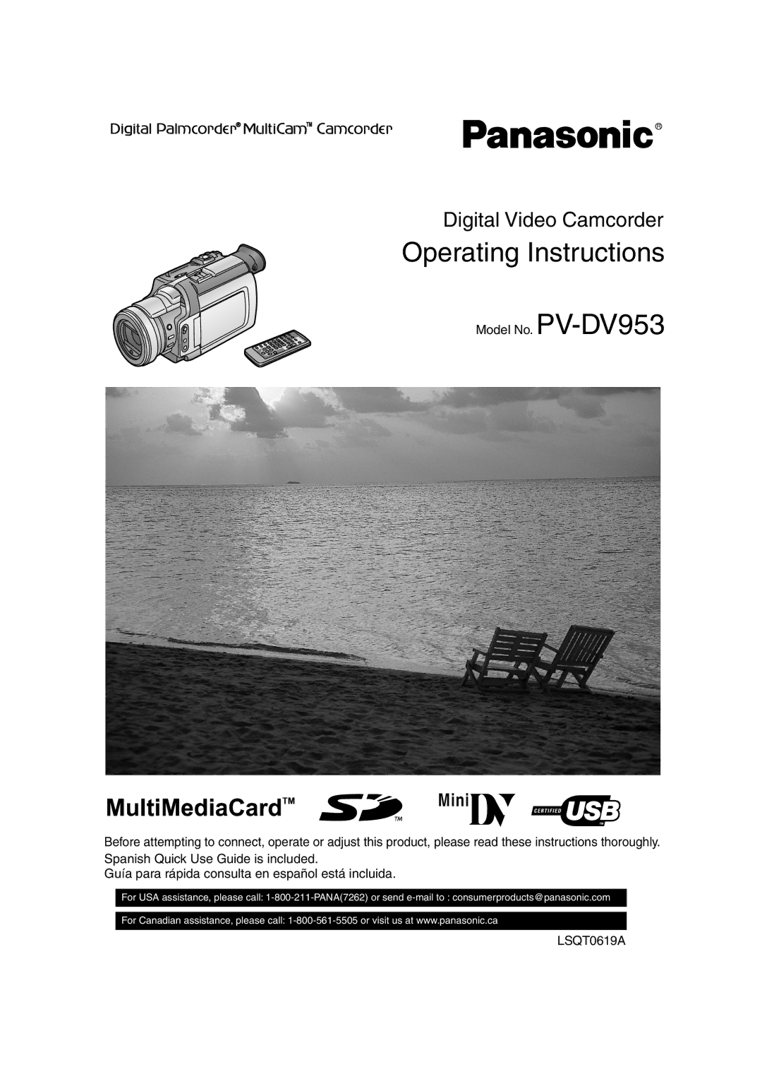 Panasonic PV-DV953 operating instructions Operating Instructions 