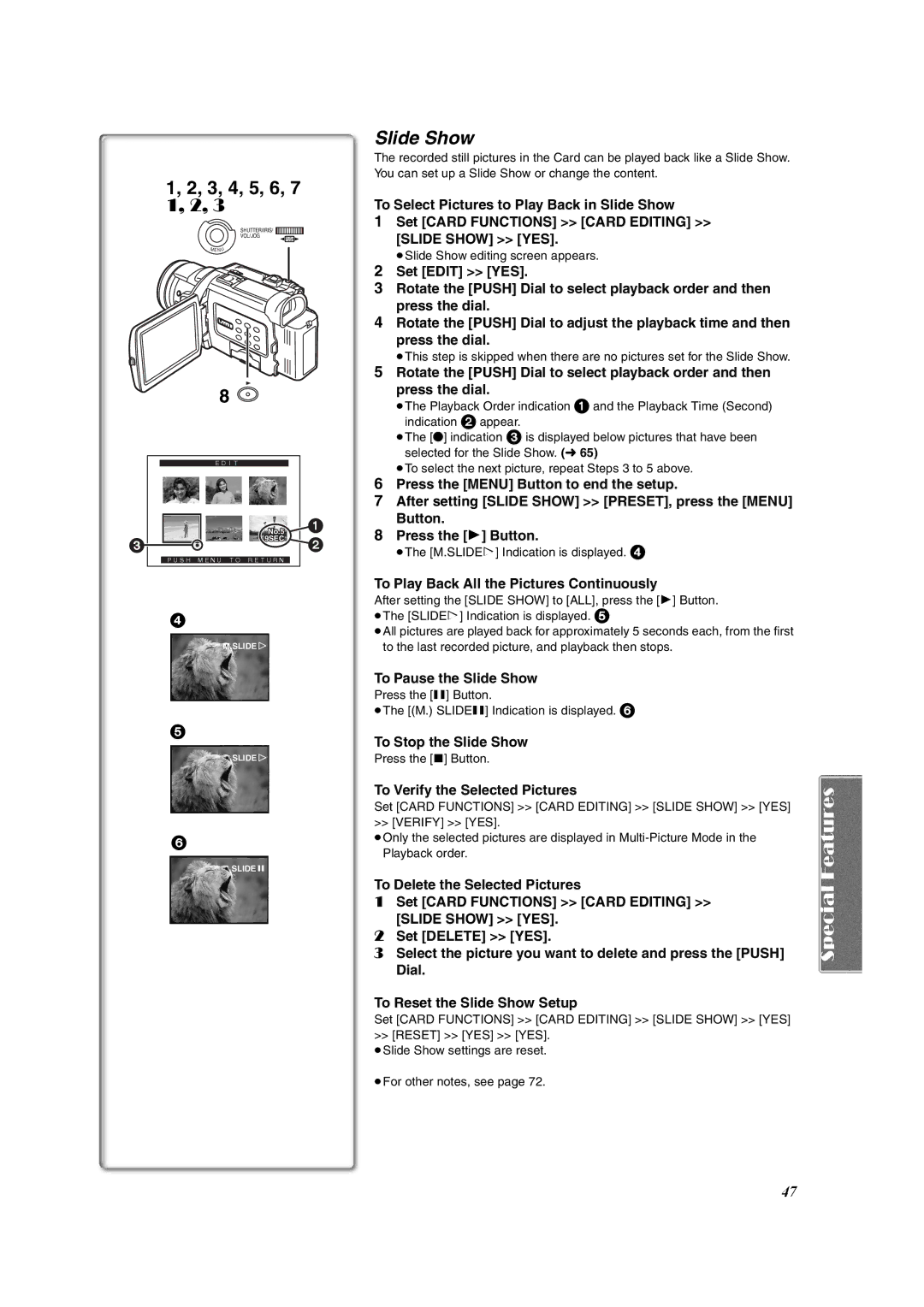 Panasonic PV-DV953 operating instructions Slide Show 