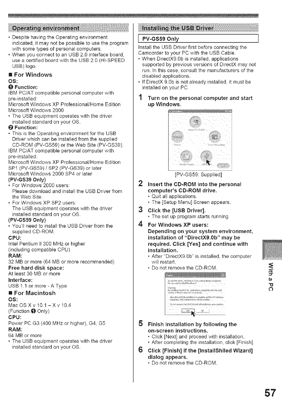 Panasonic PV-GS39, PV-GS29 operating instructions Click the US8 Driver, OFunction 