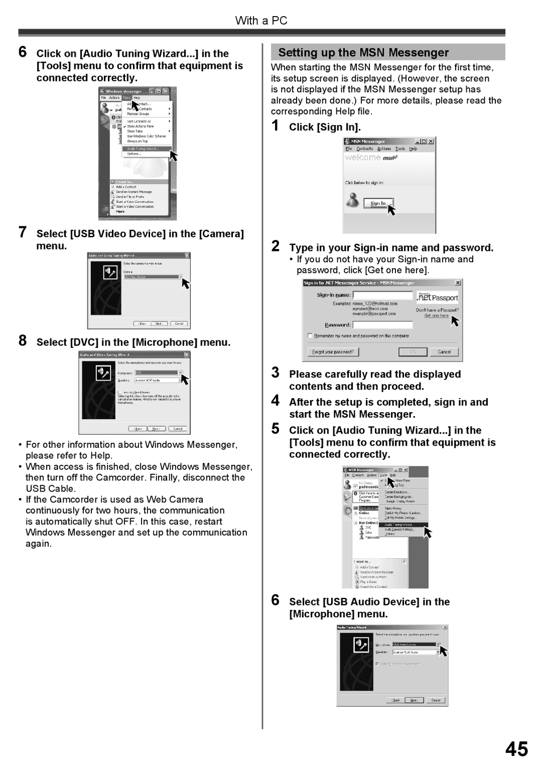 Panasonic PV-GS34PKG operating instructions With a PC 