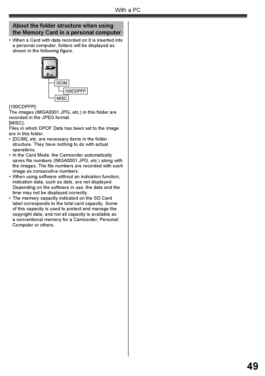 Panasonic PV-GS34PKG operating instructions Misc 