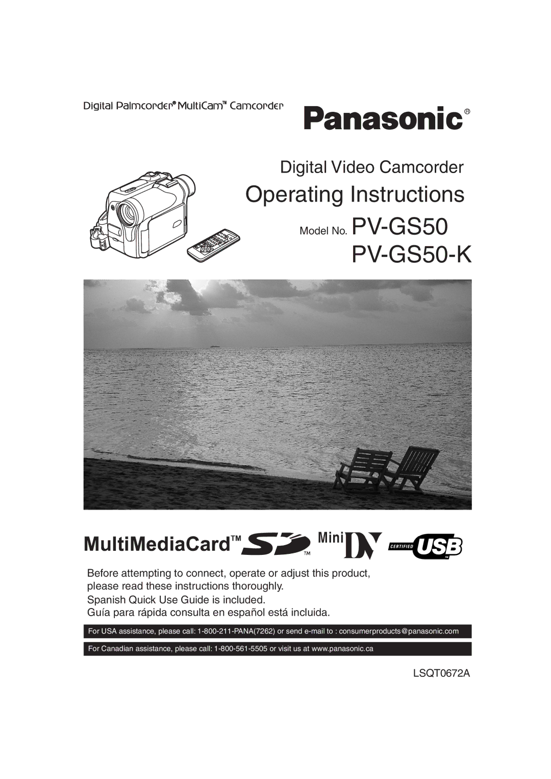 Panasonic operating instructions PV-GS50-K 