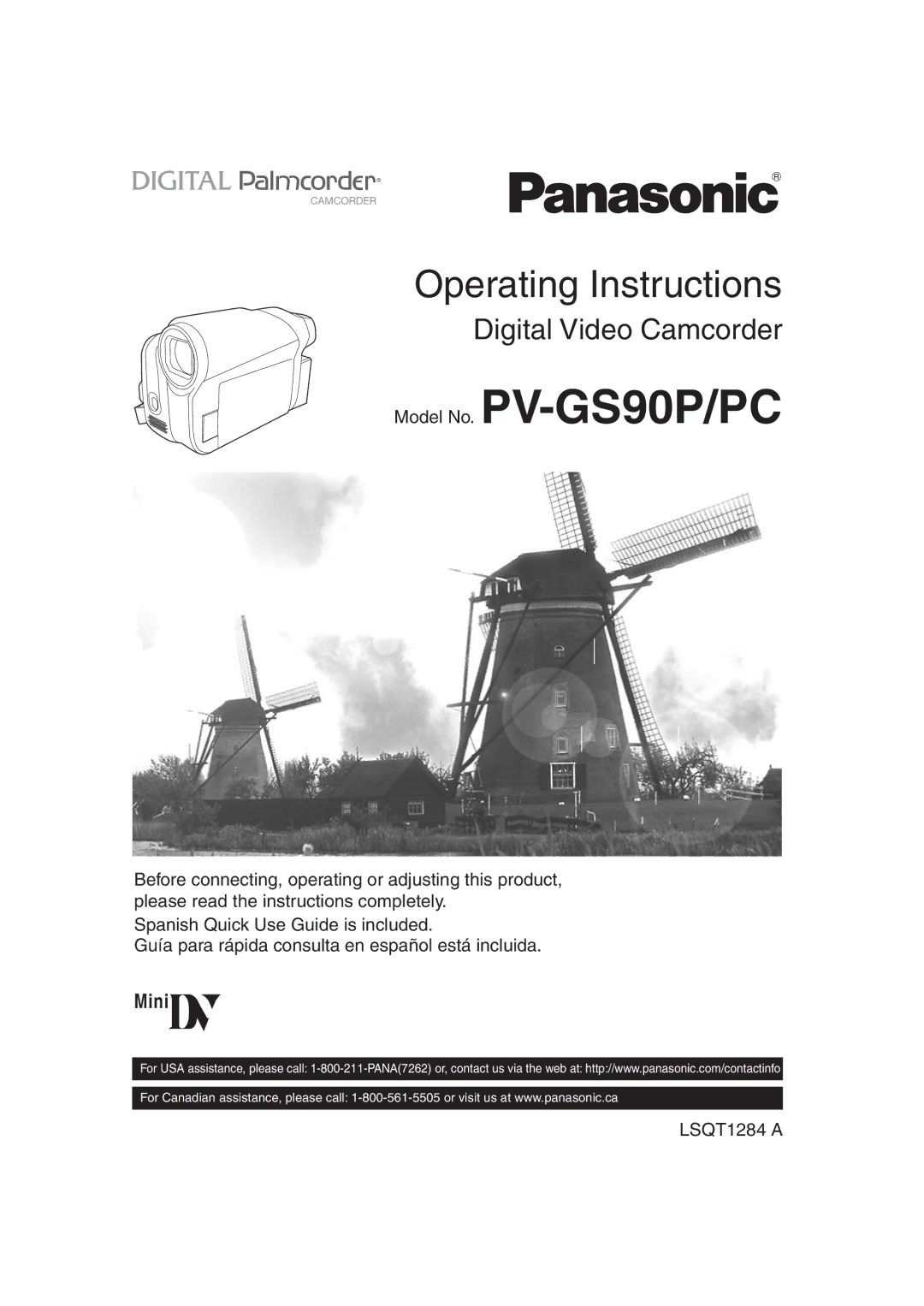 Panasonic PVGS90P, PV-GS90PL-S operating instructions Model No. PV-GS90P/PC 