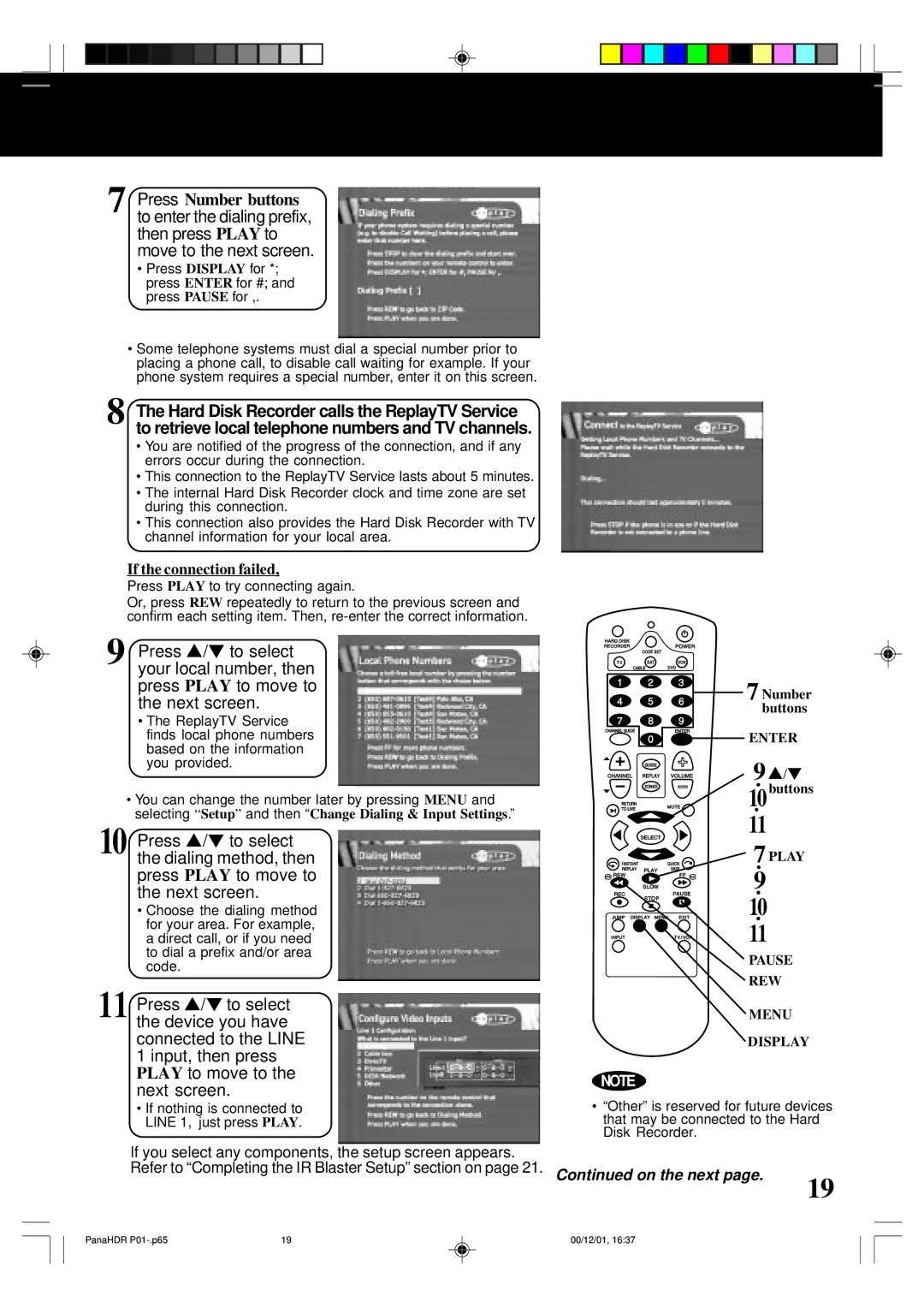 Panasonic PV-HS3000 manual If the connection failed 