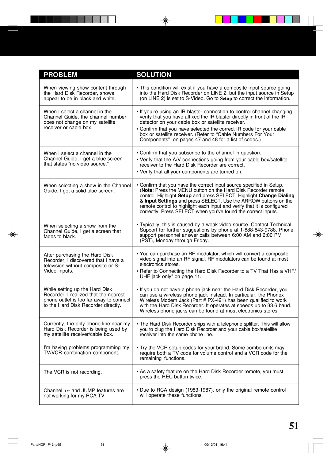 Panasonic PV-HS3000 manual When selecting a show in the Channel 