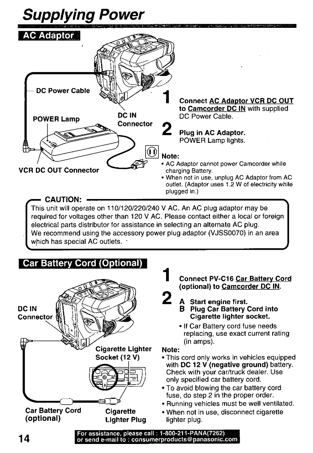 Panasonic PV-L50, PV-L60 manual 