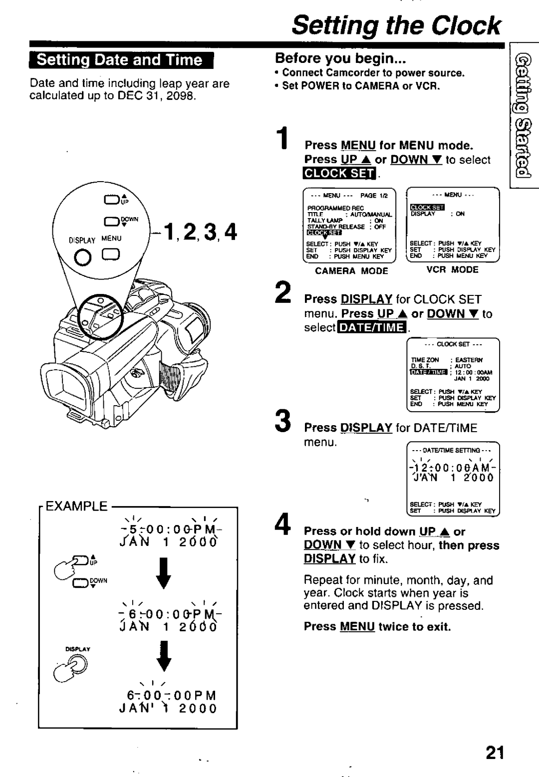 Panasonic PV-L60, PV-L50 manual 