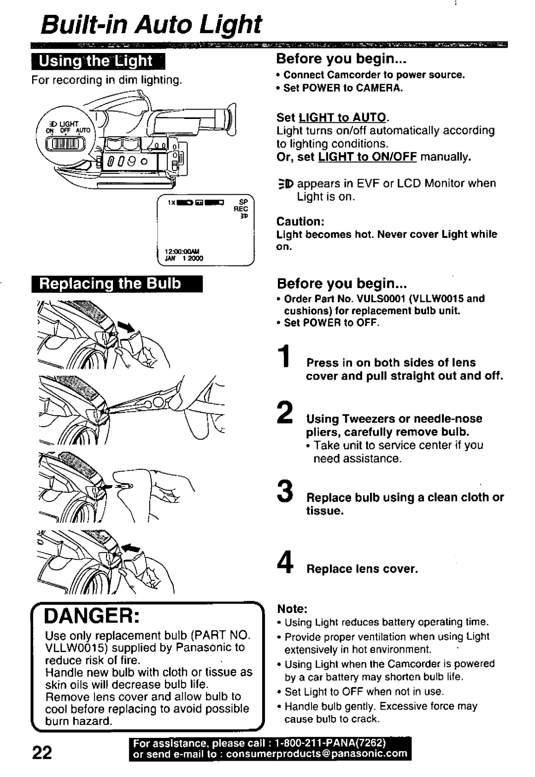 Panasonic PV-L50, PV-L60 manual 