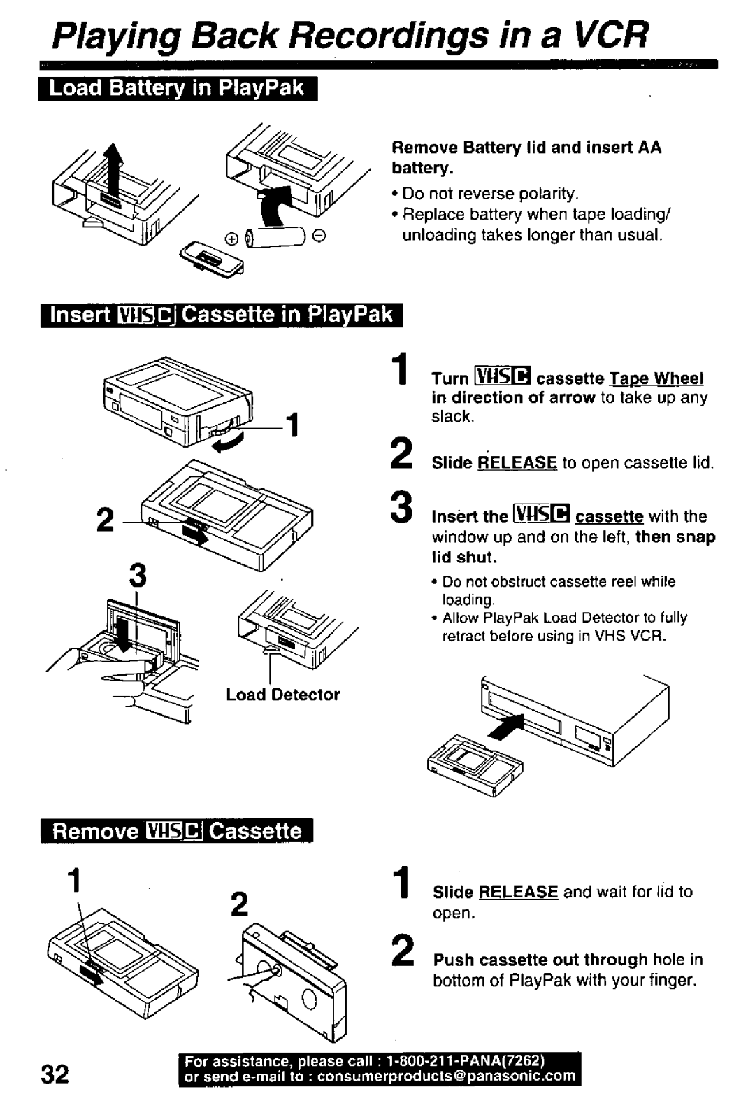 Panasonic PV-L50, PV-L60 manual 