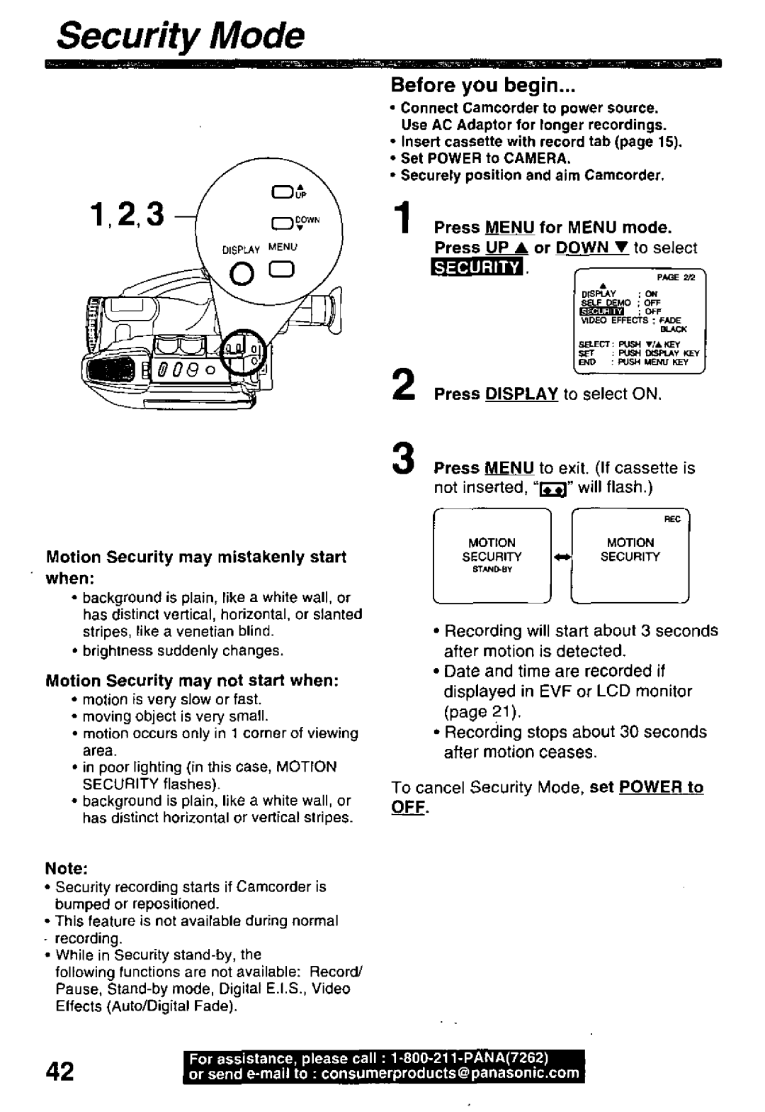 Panasonic PV-L50, PV-L60 manual 