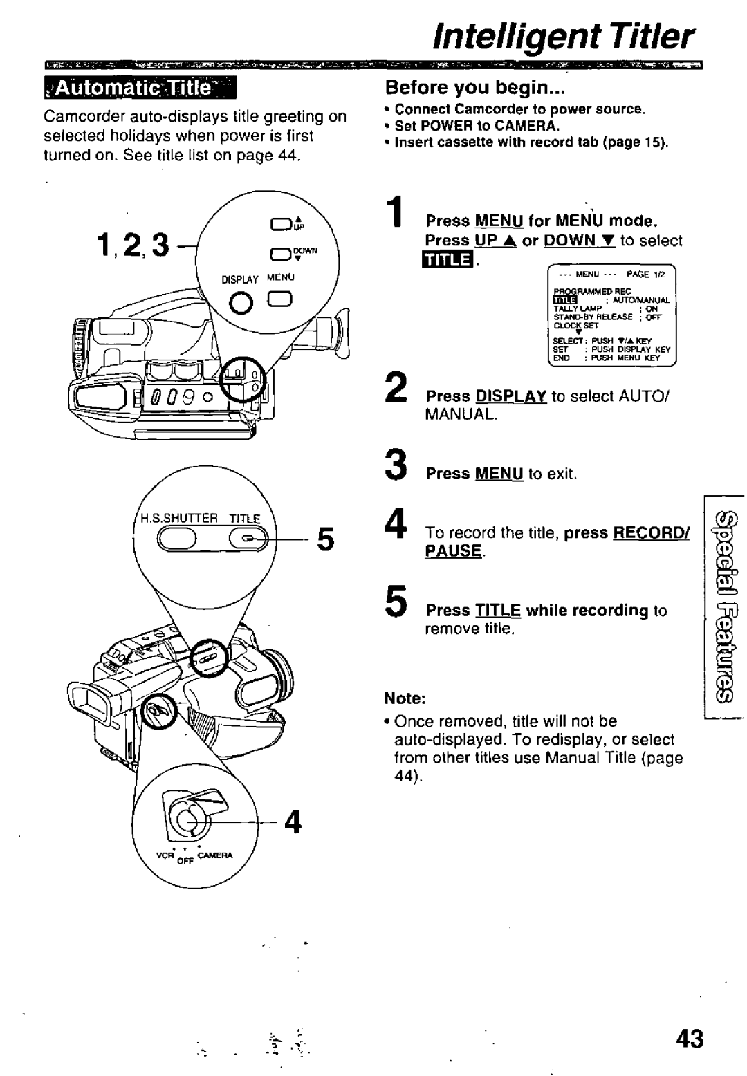 Panasonic PV-L60, PV-L50 manual 