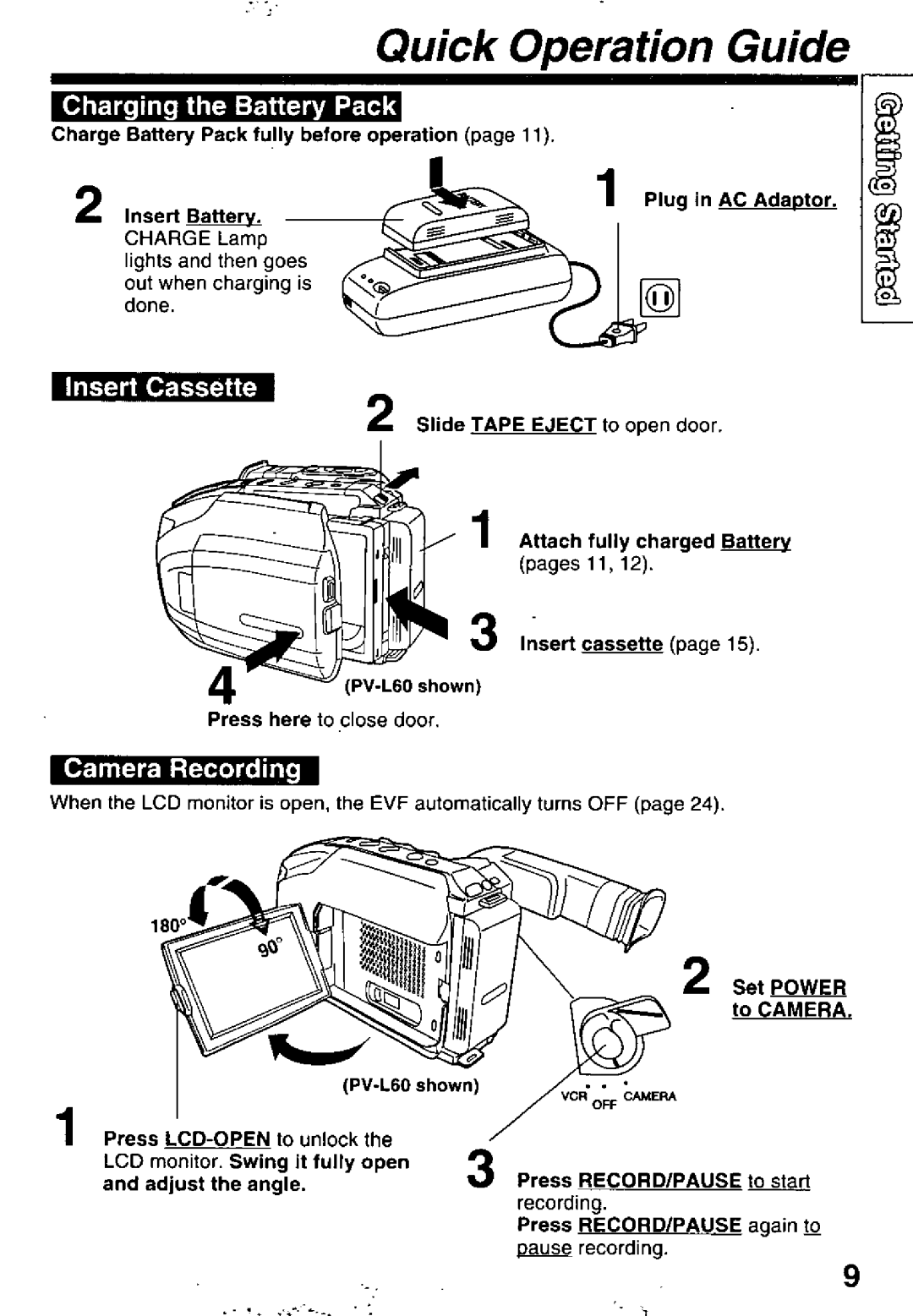 Panasonic PV-L60, PV-L50 manual 