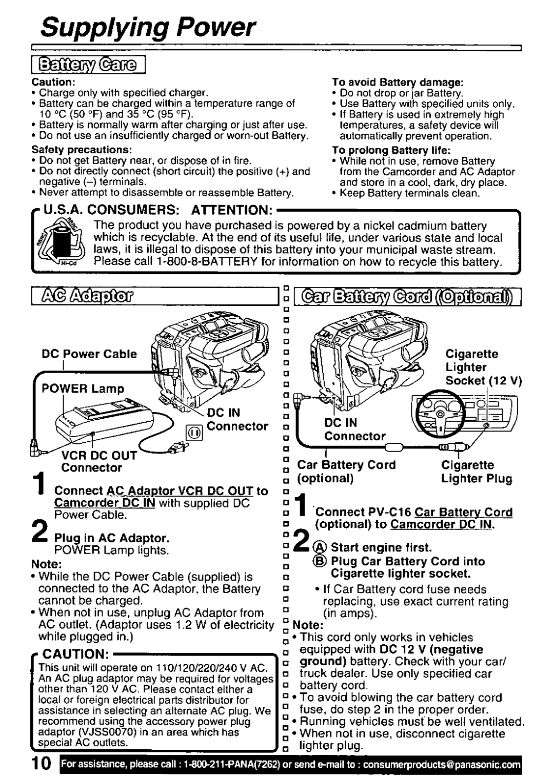 Panasonic PV-L501 manual 