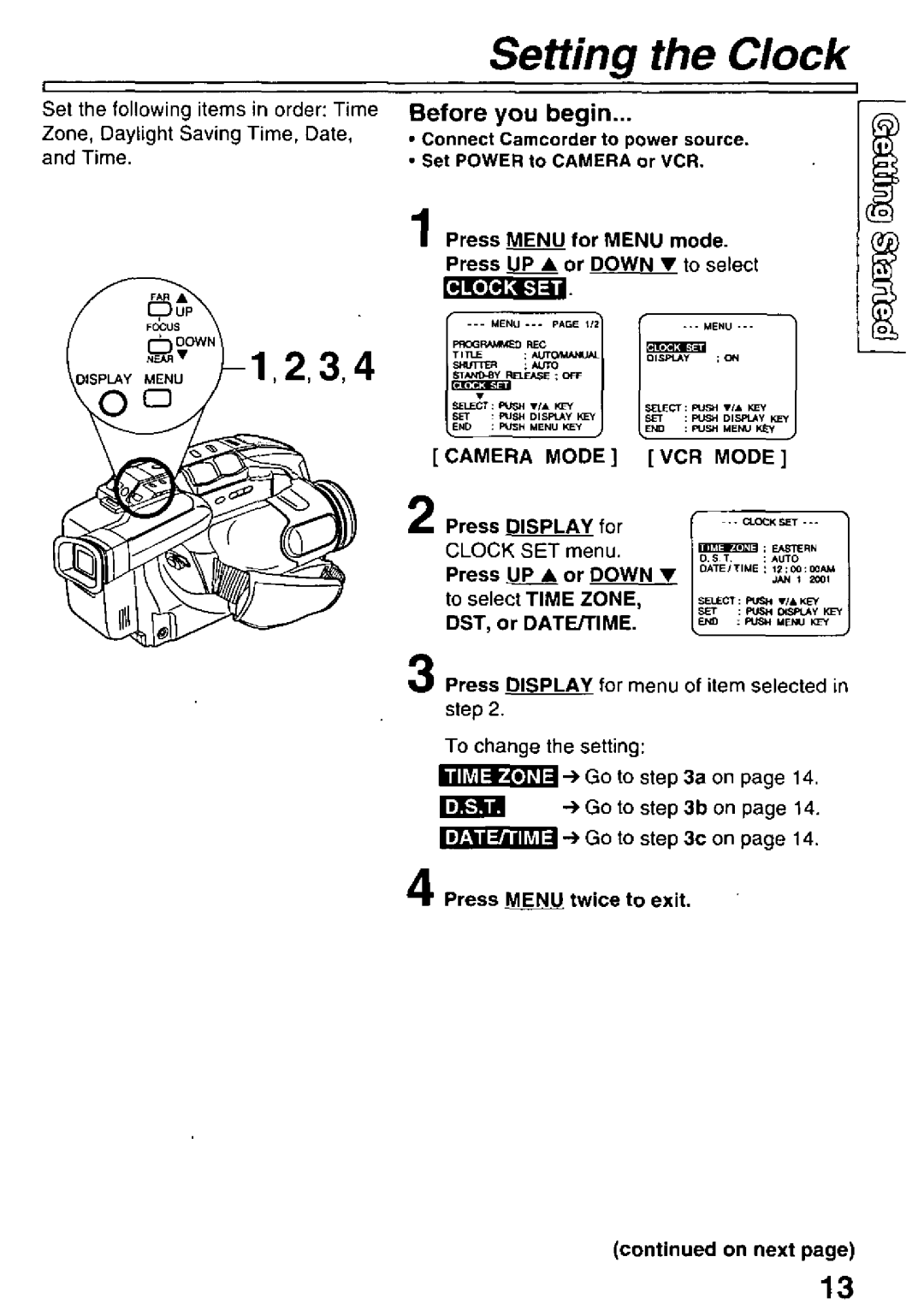 Panasonic PV-L501 manual 