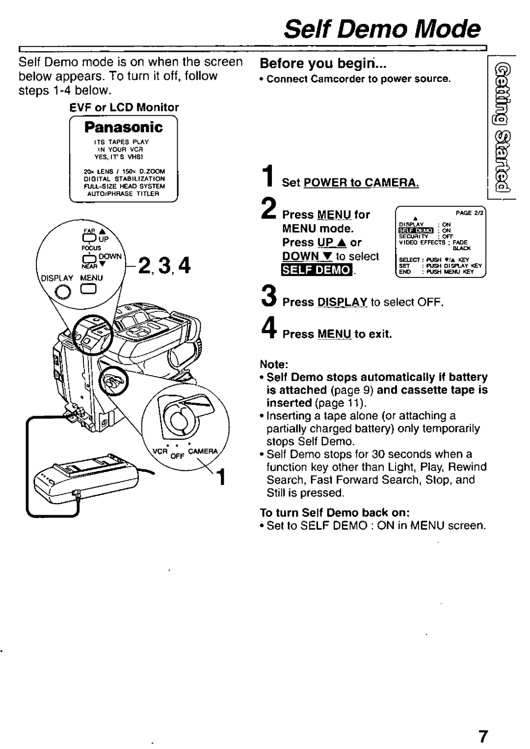 Panasonic PV-L501 manual 