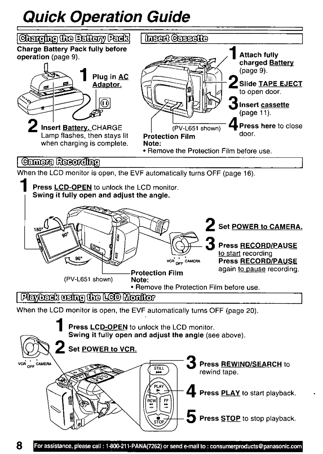 Panasonic PV-L501 manual 