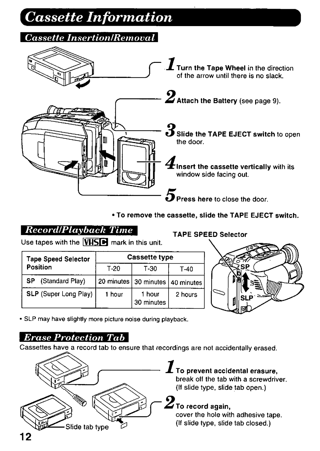 Panasonic PV-L578 manual 