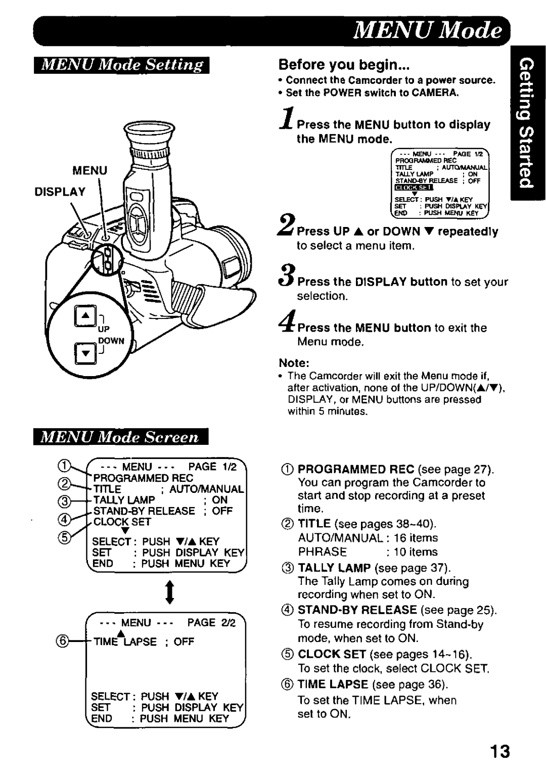 Panasonic PV-L578 manual 