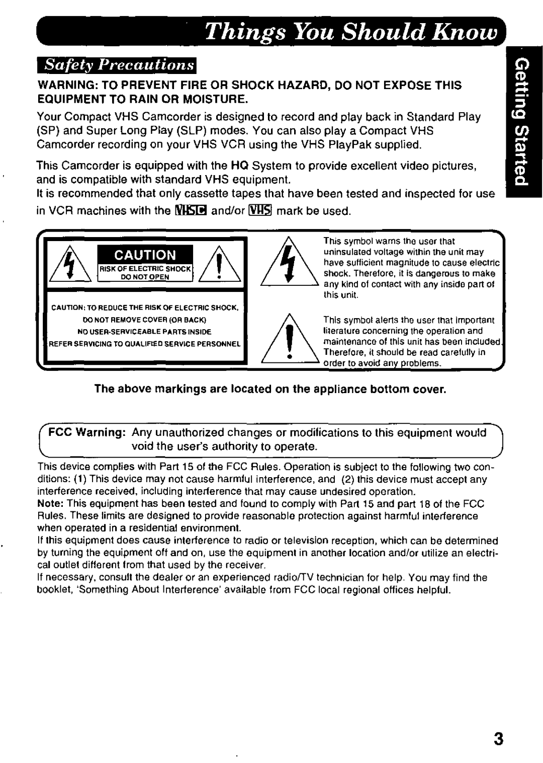 Panasonic PV-L578 manual 