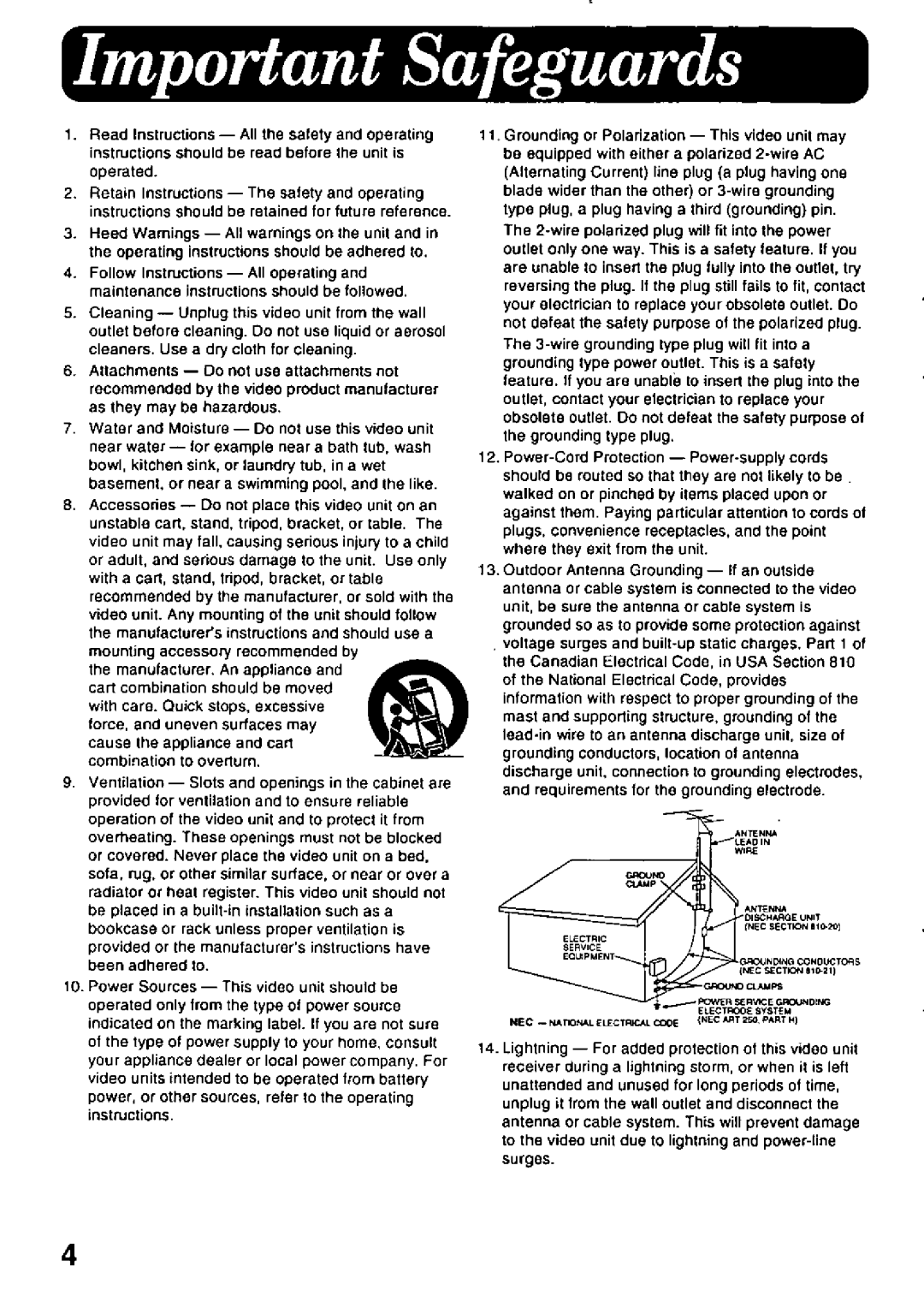 Panasonic PV-L578 manual 