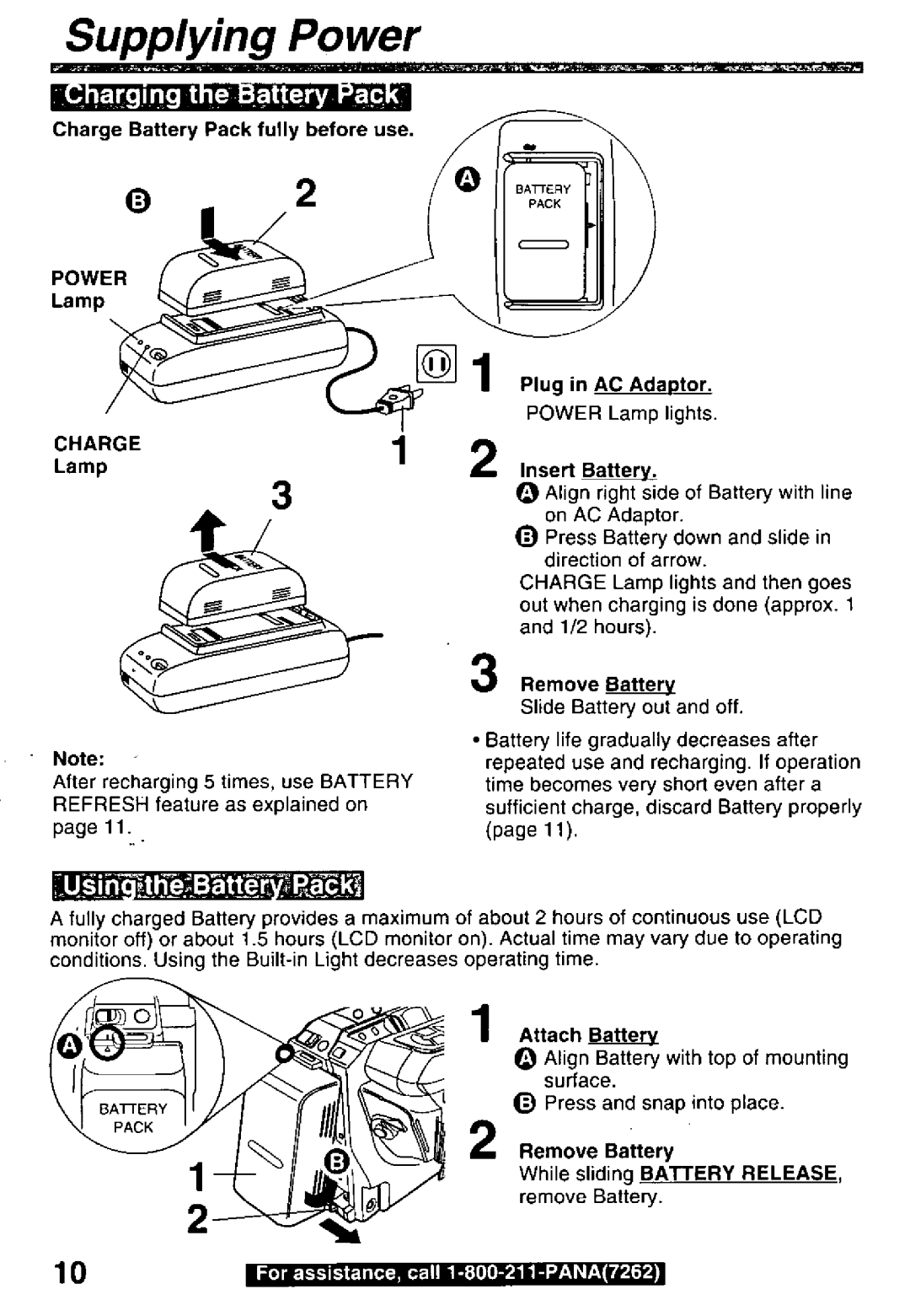 Panasonic PV-L600 manual 