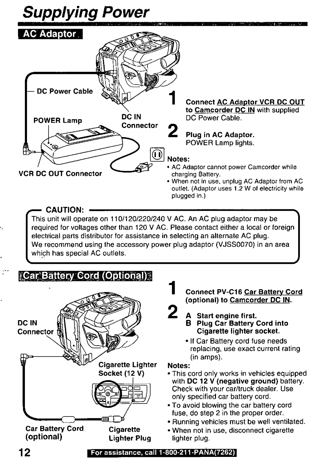 Panasonic PV-L600 manual 