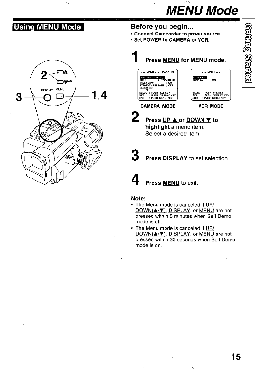 Panasonic PV-L600 manual 