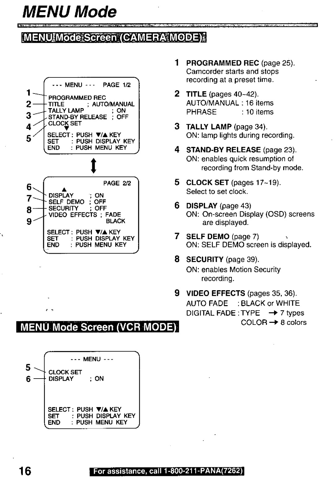 Panasonic PV-L600 manual 