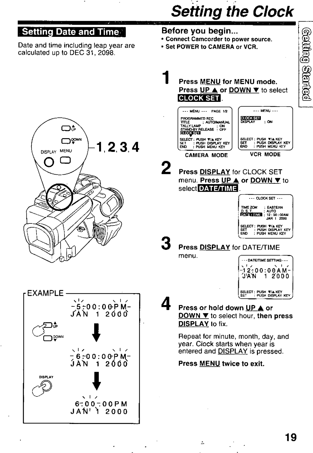 Panasonic PV-L600 manual 