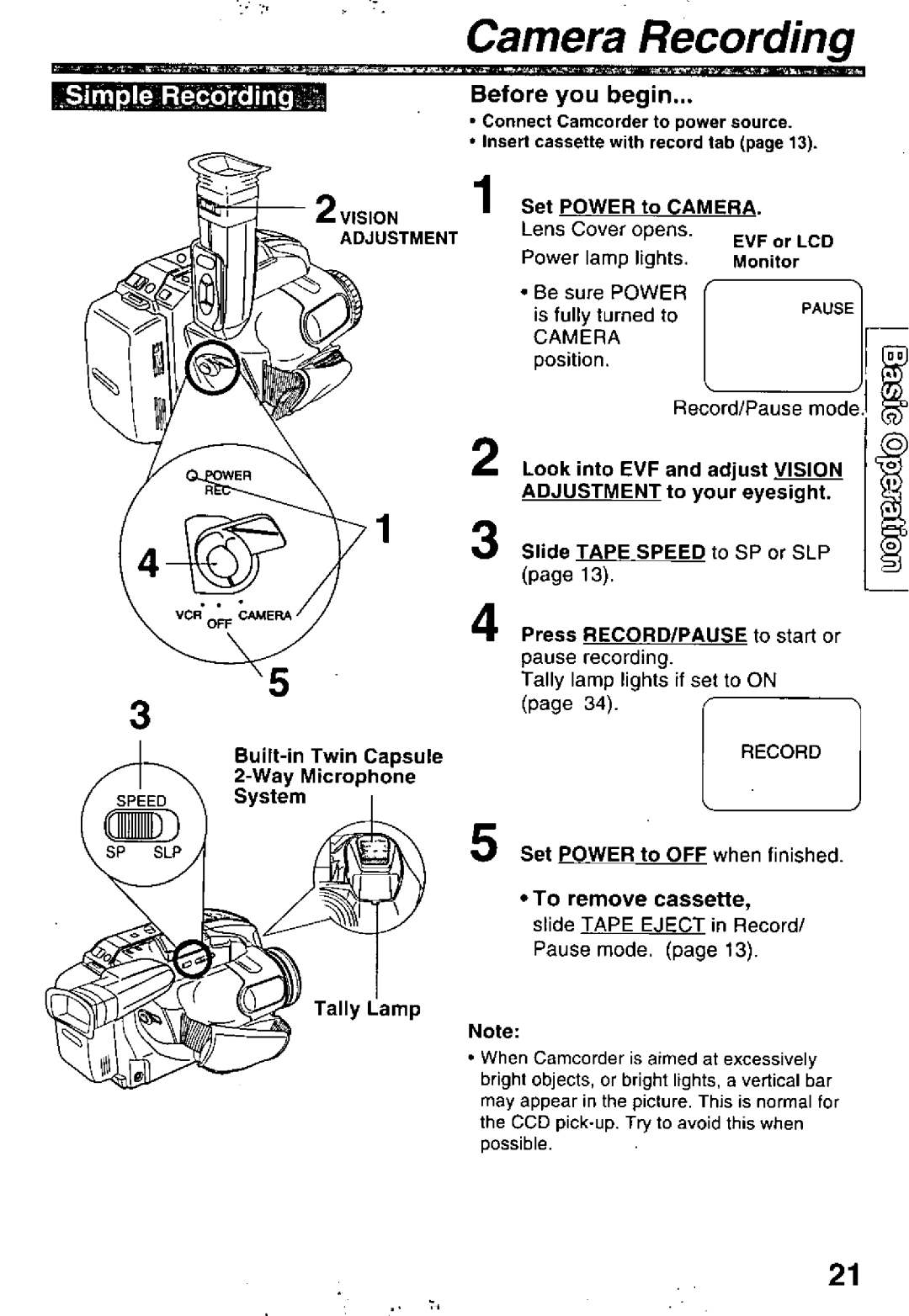 Panasonic PV-L600 manual 