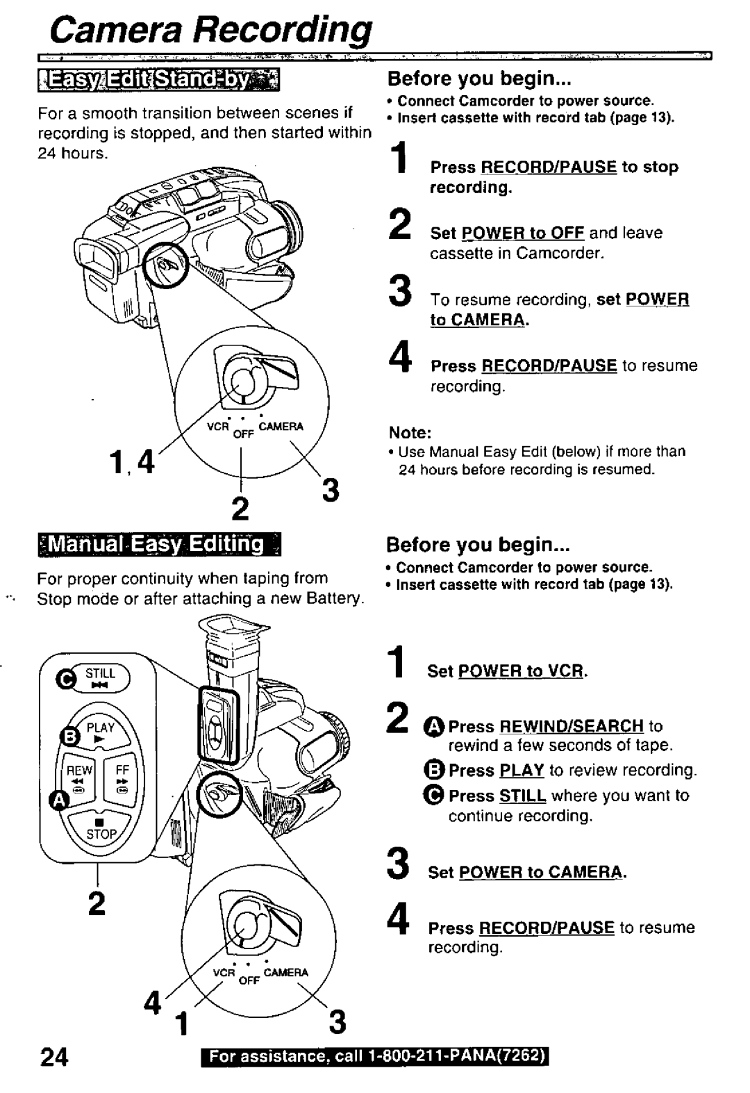 Panasonic PV-L600 manual 