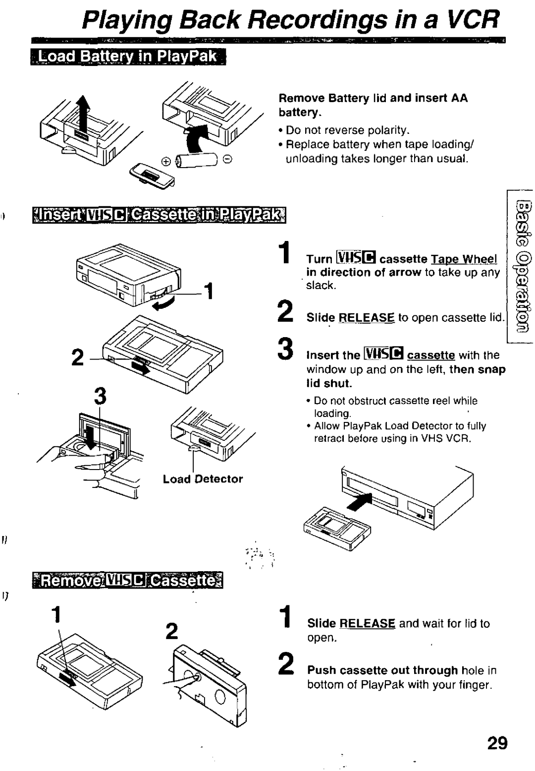 Panasonic PV-L600 manual 