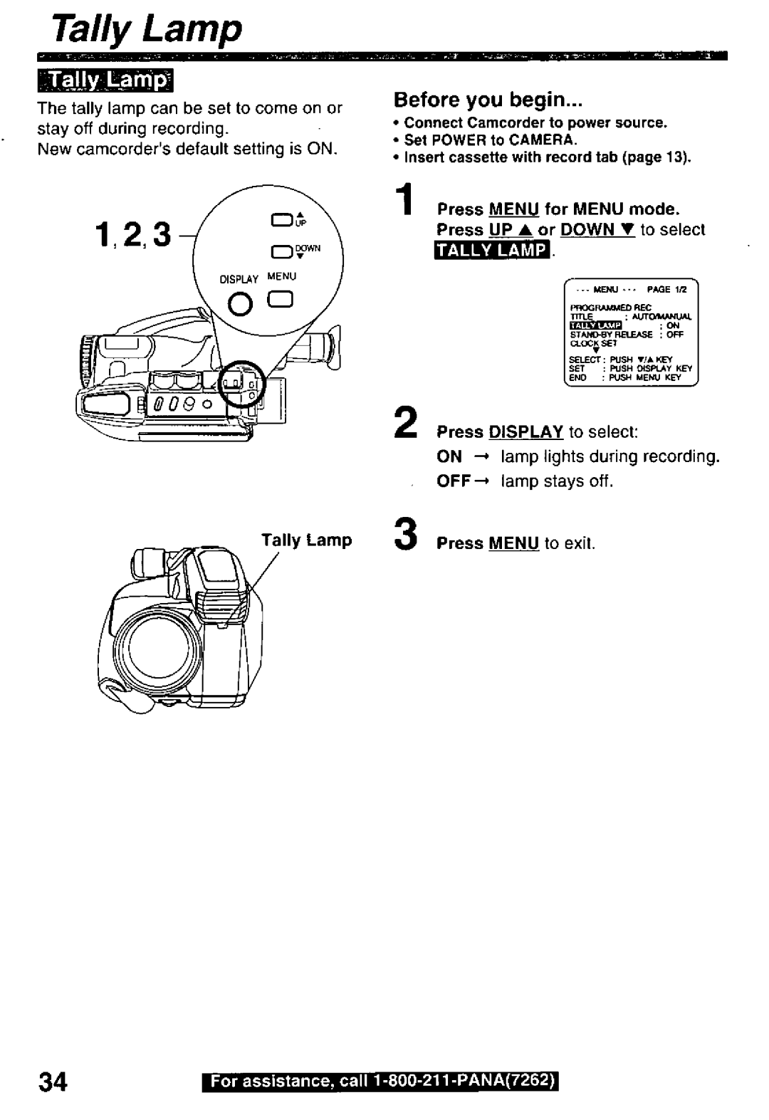 Panasonic PV-L600 manual 