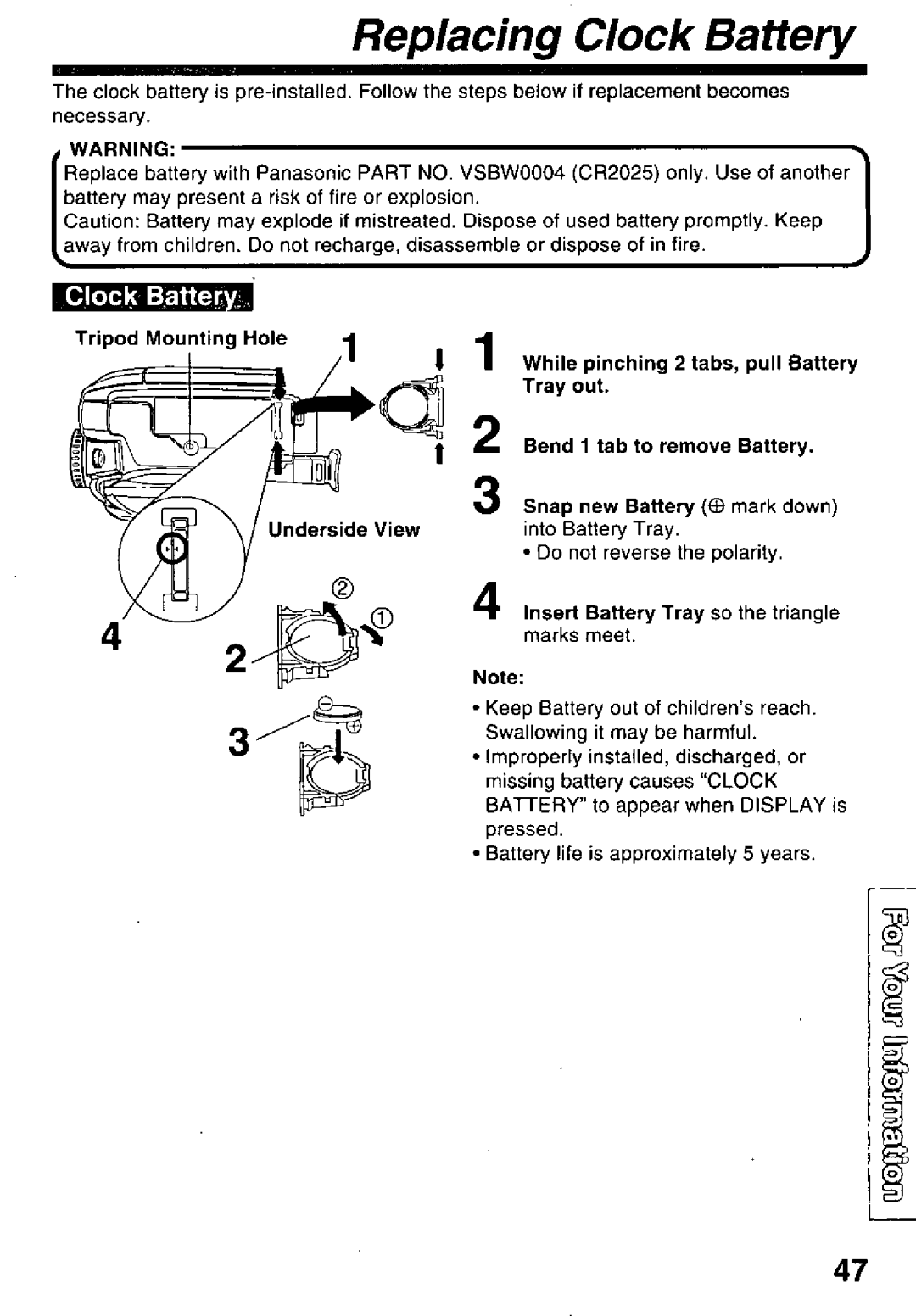 Panasonic PV-L600 manual 