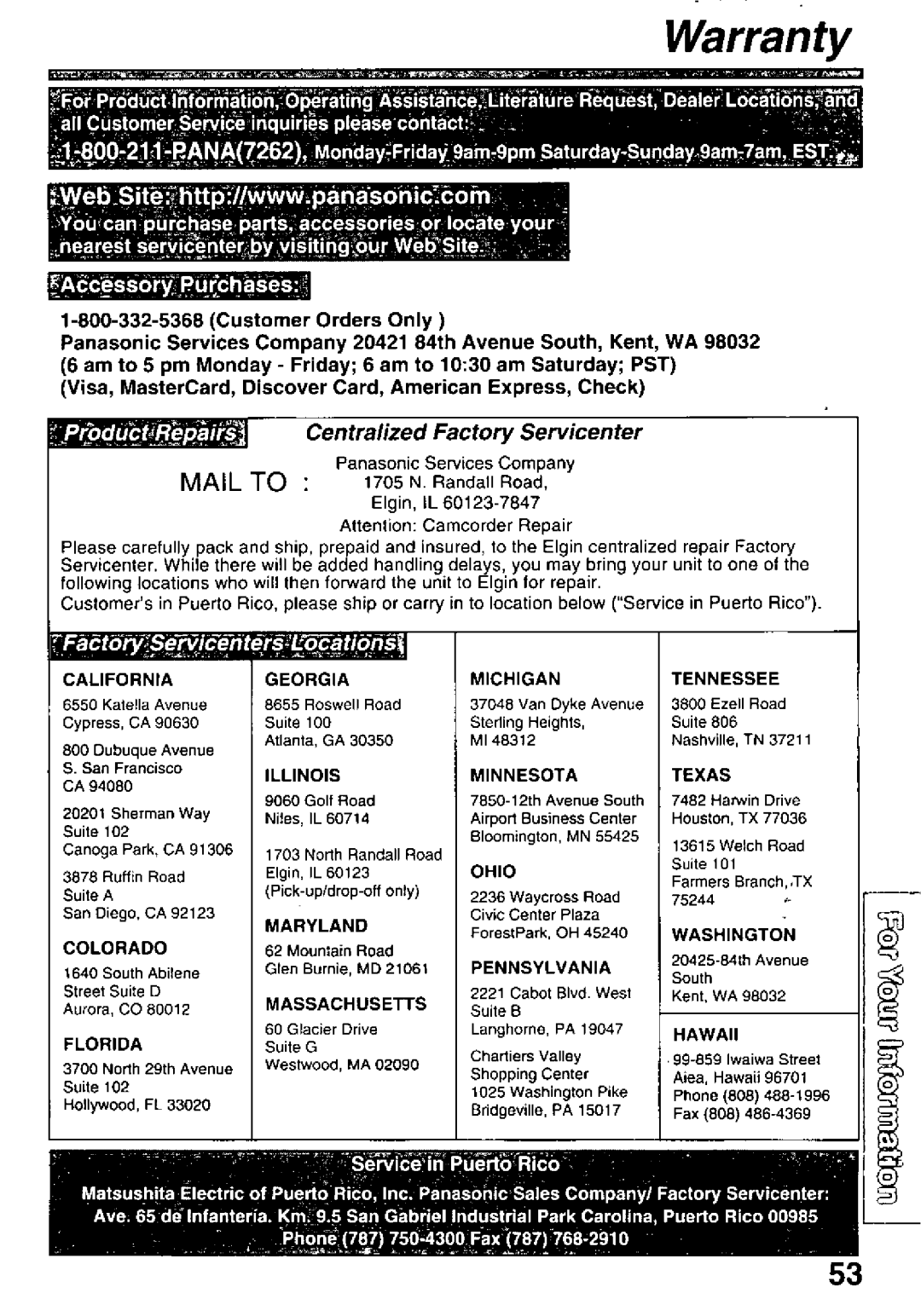 Panasonic PV-L600 manual 