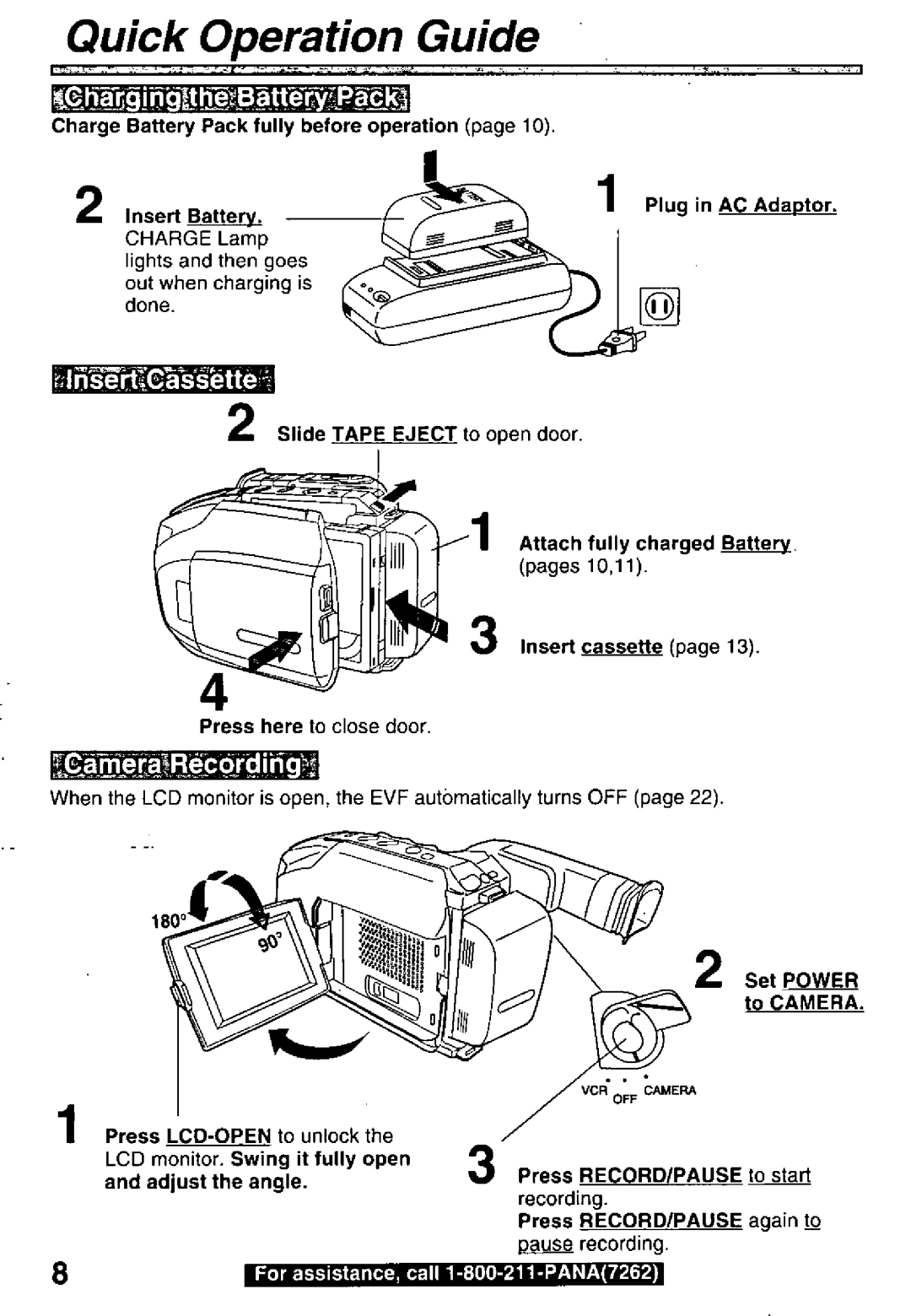 Panasonic PV-L600 manual 