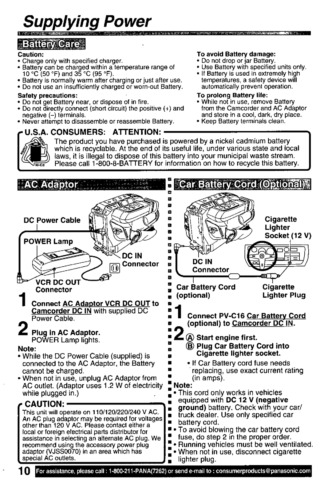 Panasonic PV-L651, PV-L601, PV-L551 manual 