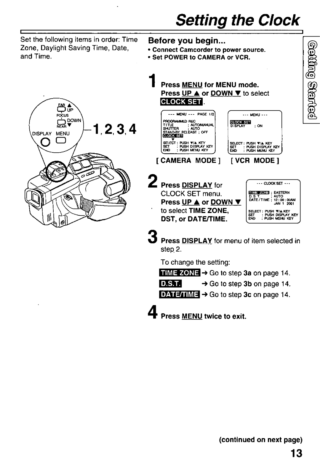 Panasonic PV-L651, PV-L601, PV-L551 manual 