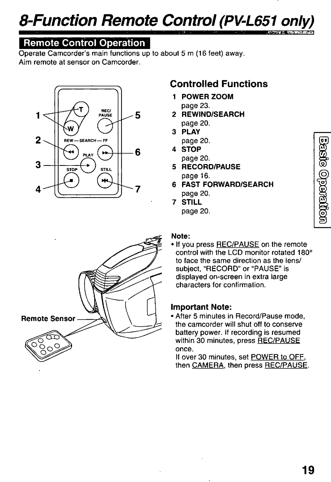 Panasonic PV-L651, PV-L601, PV-L551 manual 