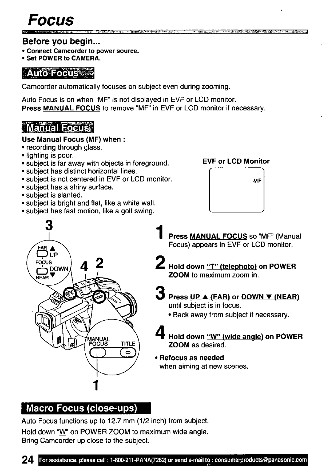 Panasonic PV-L601, PV-L651, PV-L551 manual 