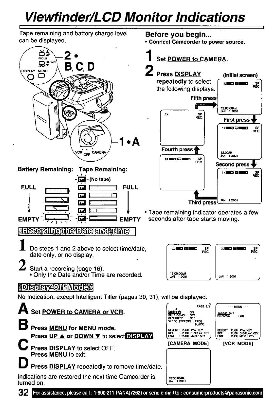 Panasonic PV-L551, PV-L601, PV-L651 manual 