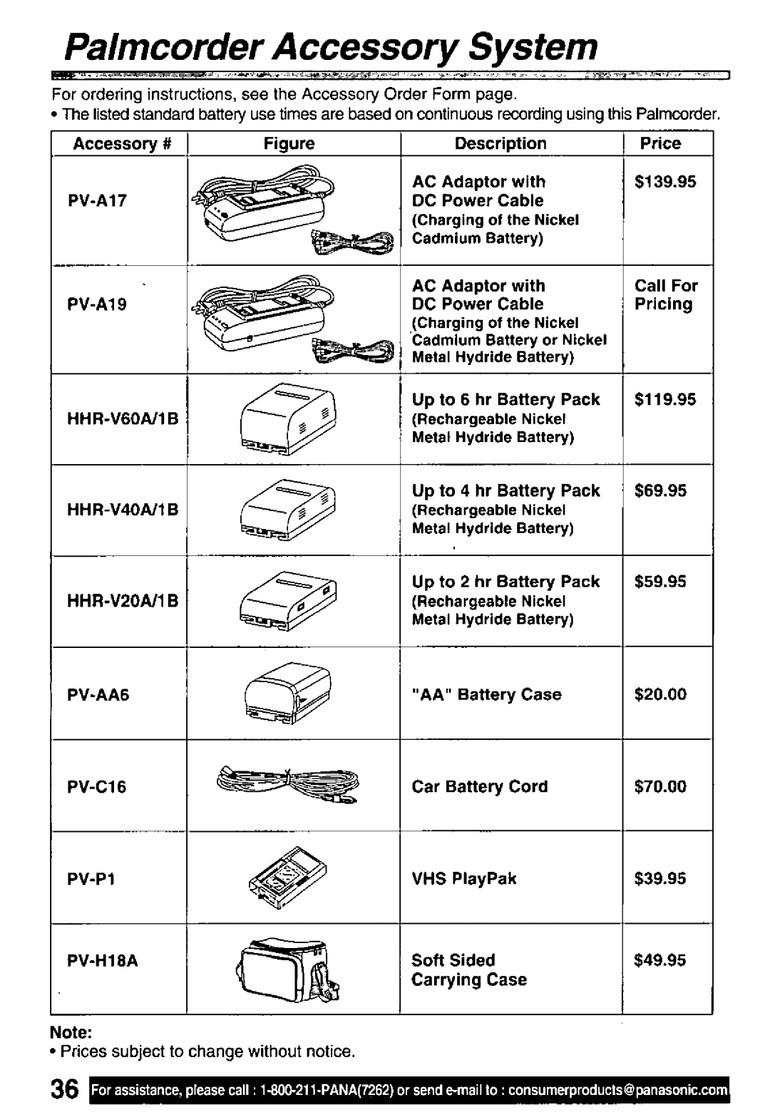 Panasonic PV-L601, PV-L651, PV-L551 manual 