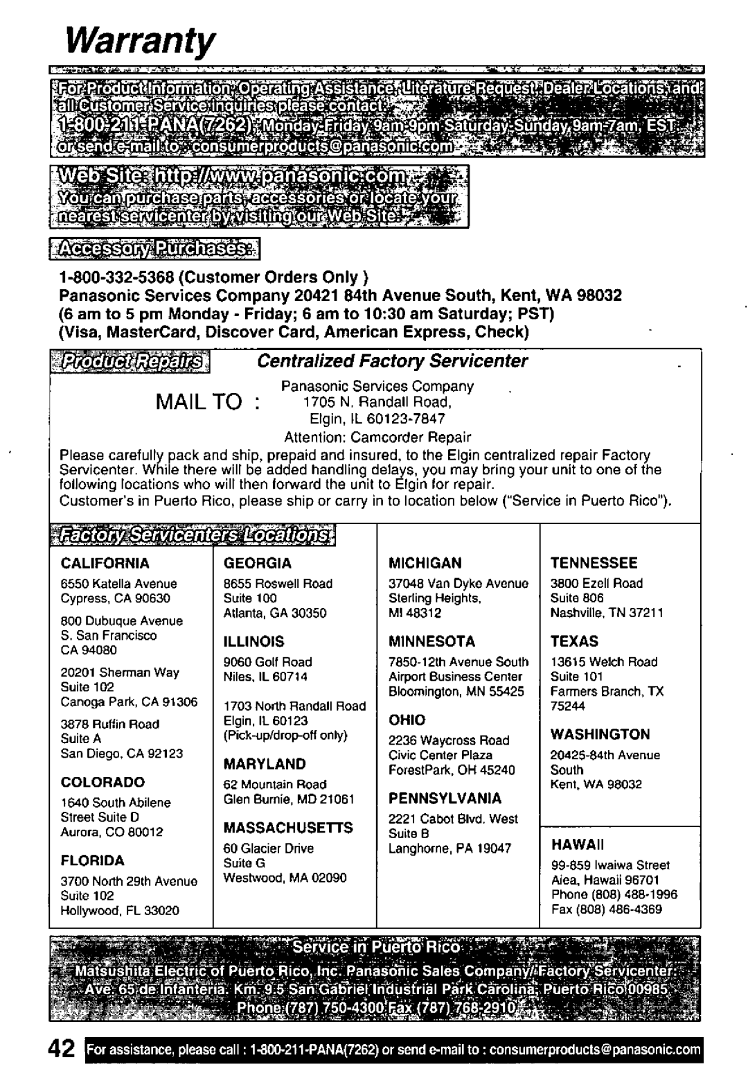 Panasonic PV-L601, PV-L651, PV-L551 manual 