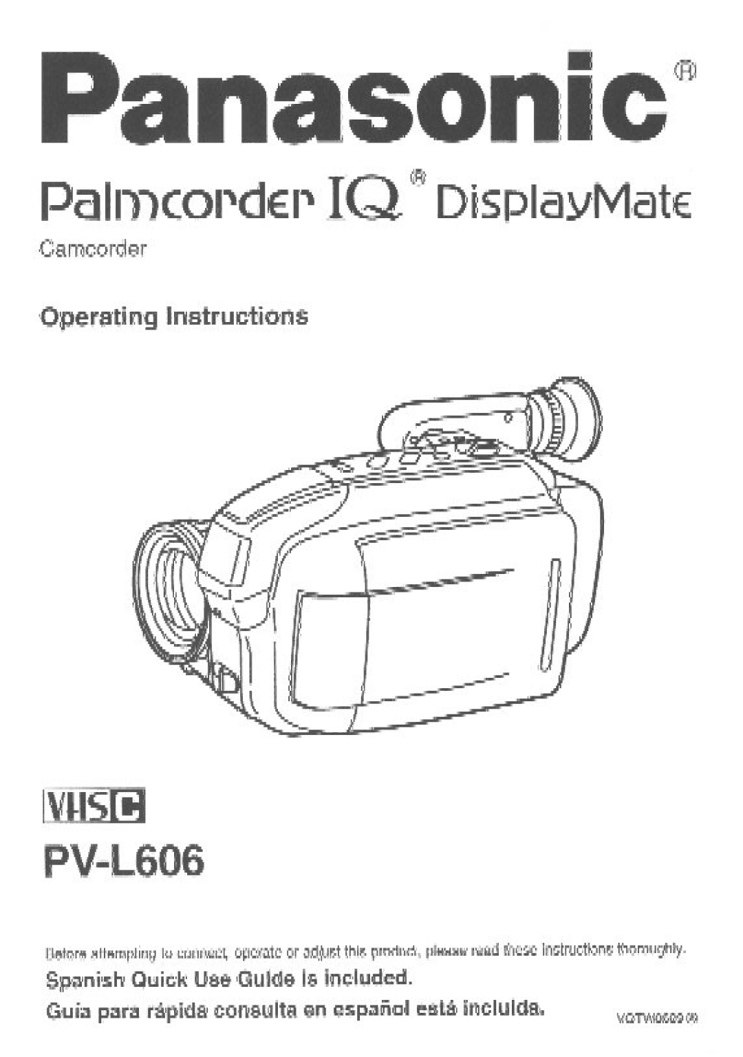 Panasonic PV-L606 manual 