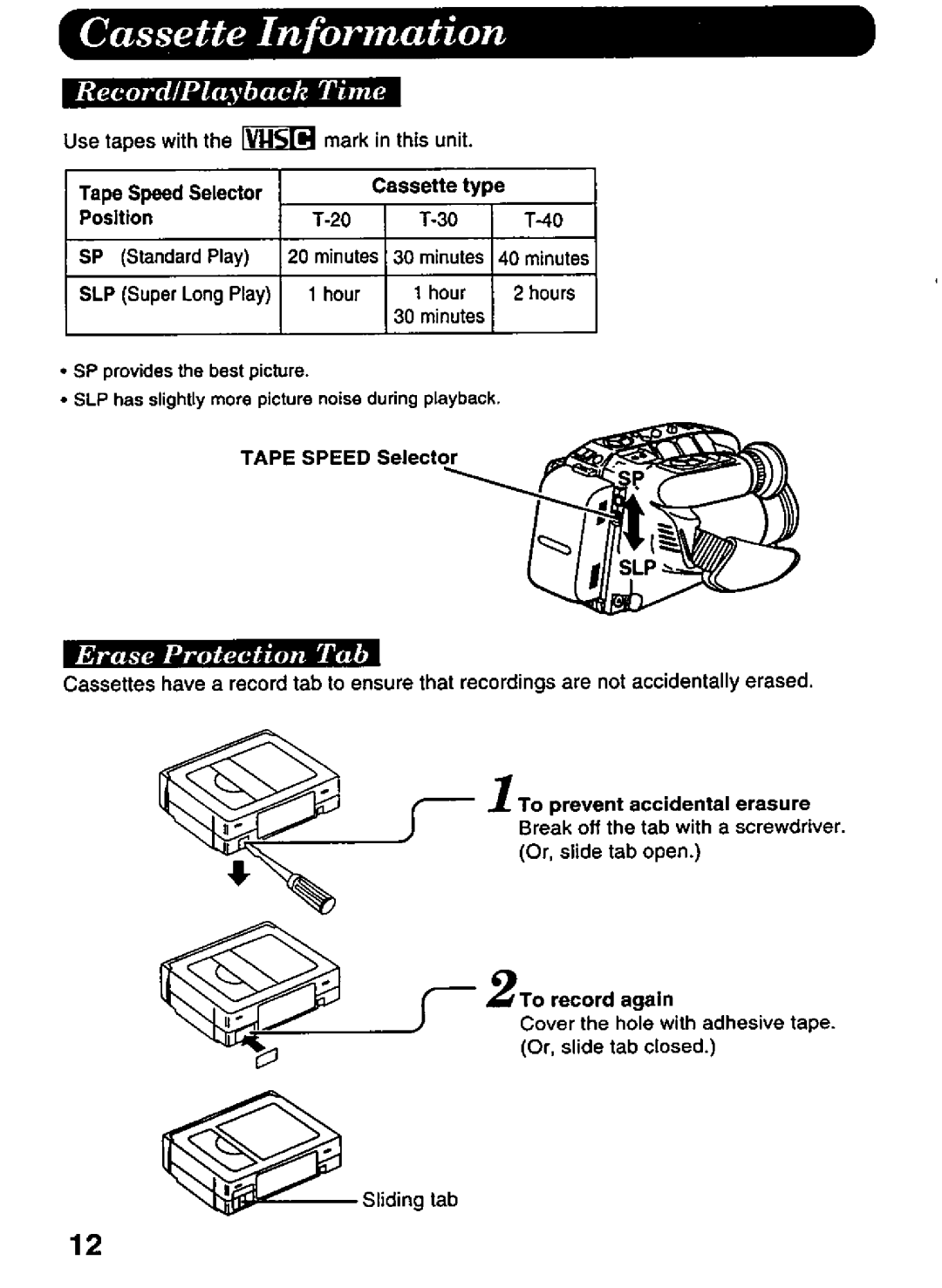 Panasonic PV-L606 manual 