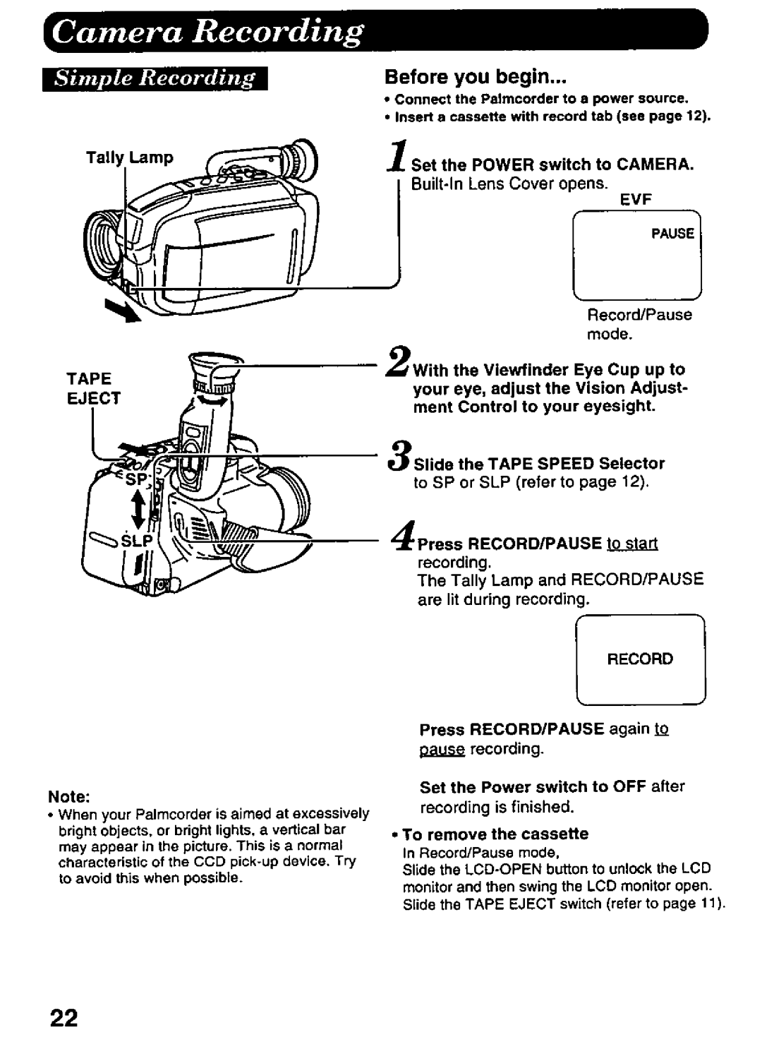 Panasonic PV-L606 manual 